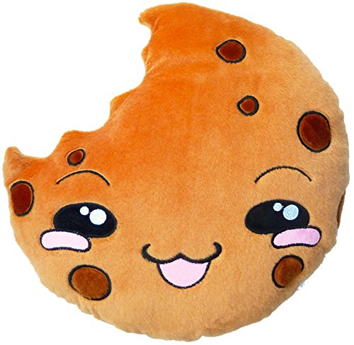 moodrush® Cookie Kissen/Plüsch Keks Kuscheltier | alle Elemente aufgestickt (Nicht Bedruckt!) | waschbar | ca. 35x35 cm von moodrush