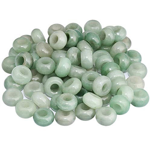 mookaitedecor 20 Stück Natürliche Edelstein Perlen Großes Loch Lose Rondelle Beads Makramee Charm für Schmuckherstellung DIY Projekt, Grüner Aventurin Runde Perlen(12x6mm) mookaitedecor 20 Stück Natürliche Edelstein Perlen Großes Loch Lose Rondelle Beads Makramee Charm für Schmuckherstellung DIY Projekt, Grüner Aventurin Runde Perlen(12x6mm) von mookaitedecor