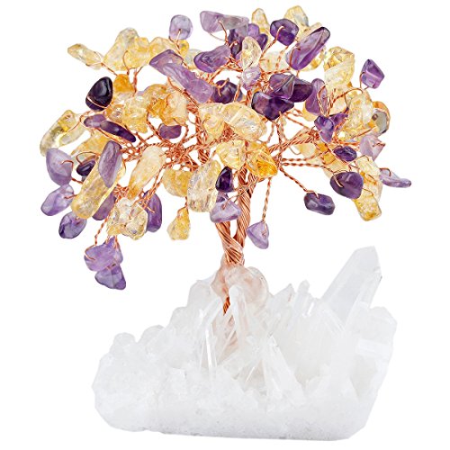 mookaitedecor Amethyst- und Citrin-Kristallbaum, Bergkristall-Basis, Bonsai-baum für Reichtum und Glück mookaitedecor Amethyst- und Citrin-Kristallbaum, Bergkristall-Basis, Bonsai-baum für Reichtum und Glück von mookaitedecor