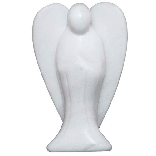 mookaitedecor Fengshui Edelstein Schutzengel Figur, Hand Geschnitzt Heilstein Deko Engel Statue Verzierungen Reiki Dekoration von mookaitedecor