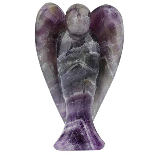 mookaitedecor Fengshui Edelstein Schutzengel Figur, Hand Geschnitzt Heilstein Deko Engel Statue Verzierungen Reiki Dekoration von mookaitedecor