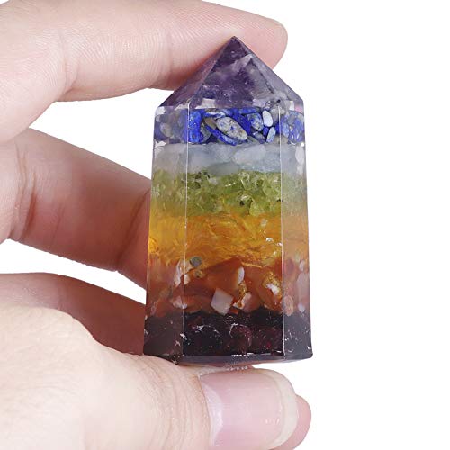 mookaitedecor Hexagonal Healing Crystal Point Zauberstab, facettiertes Prisma Obelisk Energy Hauptdekoration für die Reiki Chakra Meditation von mookaitedecor