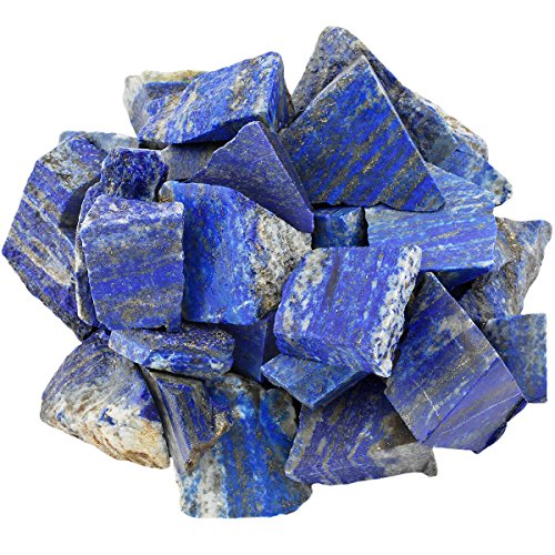 mookaitedecor Lapislazuli Rohstück Steine, Mineral Edelsteine für Familie/Büro/Garten/Aquarium Dekoration Schmückung, Kristall Reiki & Heilung (460g) von mookaitedecor