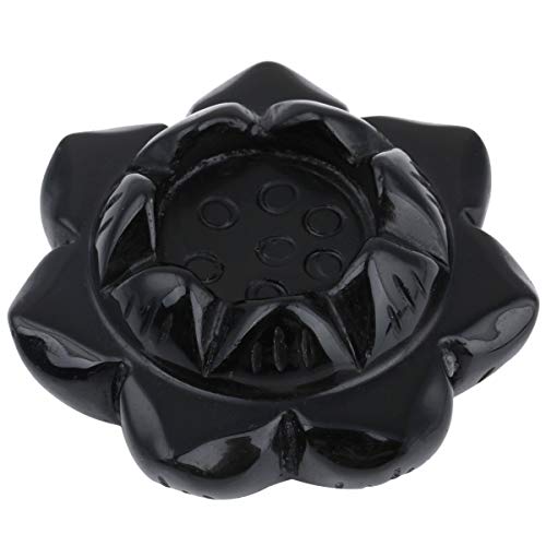mookaitedecor heilender Kristallkerzenhalter/Kugelstand-Lotos-Blumen-Dekoration für Haupttabelle Obsidian von mookaitedecor