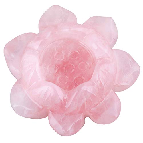 mookaitedecor heilender Kristallkerzenhalter/Kugelstand-Lotos-Blumen-Dekoration für Haupttabelle Rosenquarz von mookaitedecor