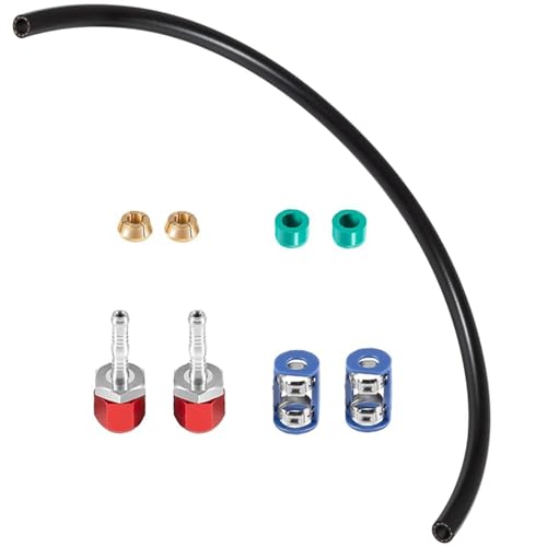 800-671 A/C Leitungs-Spleiß-Set mit Schlauch Nr. 6 für 0,9 cm Schlauch zu harten Leitungen, Reparatur-Set für Klimaanlagen-Reparatur-Spleißverbinder-Set von mooncar