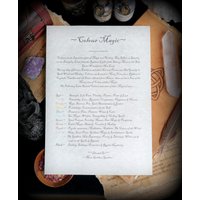 Farbzauber Blatt A4 Poster Auf Pergamentpapier Pagan Wicca Geschenk von moongoddessgardenart