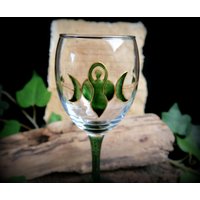 Handgemalter Göttinnen - & Mondglas-Kelch-Hexen-Kelch von moongoddessgardenart