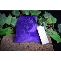 Runentasche Große Kristall Aufbewahrungstasche Handgefertigt Baumwolle Samt Hase Und Mond Design Witchcraft Altar Werkzeug Pagan Wicca von moongoddessgardenart