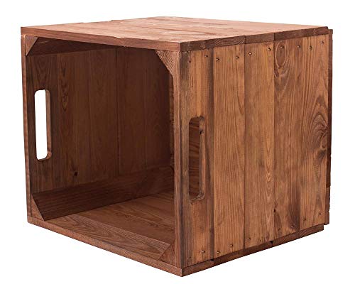 1er Holzkiste Used für Kallax Regale 33cm x 37,5cm x 32,5cm IKEA Regalkiste rustikal Ikeaeinsatzkiste als Küchenregal Weinkiste unbehandelt Wandregal Badregal Obstkisten alt von Moooble