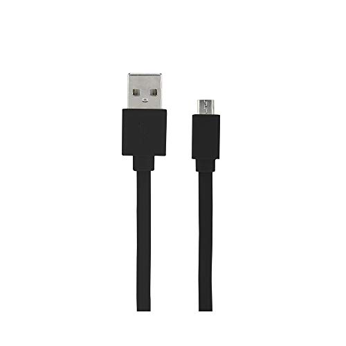 Mooov 732070 Micro-USB-Kabel, flach, 1 m, Schwarz von mooov