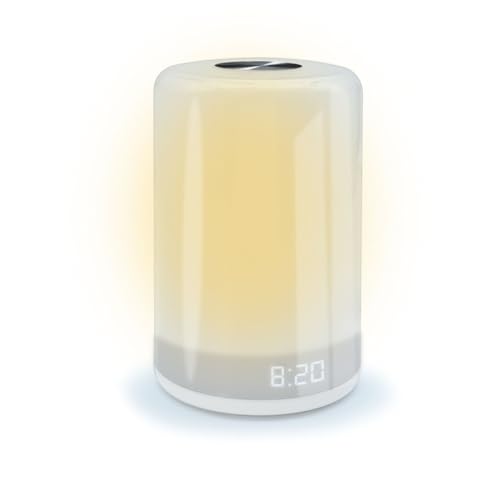mooov 477372 Wecker, progressiv, beleuchtet, mehrfarbig – 5 Melodien für sanftes Wecken – Zeitanzeige deaktivierbar – Stromversorgung USB-C-Anschluss – Weiß mooov 477372 Wecker, progressiv, beleuchtet, mehrfarbig – 5 Melodien für sanftes Wecken – Zeitanzeige deaktivierbar – Stromversorgung USB-C-Anschluss – Weiß von mooov