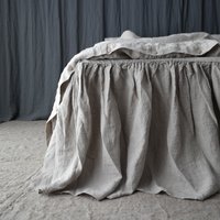 Linen Bed Skirt Dust Ruffle. Linen Bedskirt. Made By Mooshop.new2 von mooshop