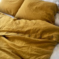 Linen Duvet Cover, Natural Bed. Queen, King, Twin, Full, Custom Size . Mooshop Pure Linen 27 Colours. 100% Bedding von mooshop