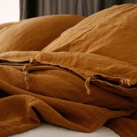 Linen Duvet Cover & Two Pillowcases. French Linen Bedding Set Of 3 Pieces. Stonewashed. Mooshop 27 Colours von mooshop