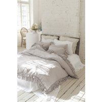 Linen Sheets Set With Ruffles. 4 Pieces-Flat Ruffled, Fitted Sheet & Two Ruffled Pillowcases.french Linen Set Made By Mooshop New von mooshop