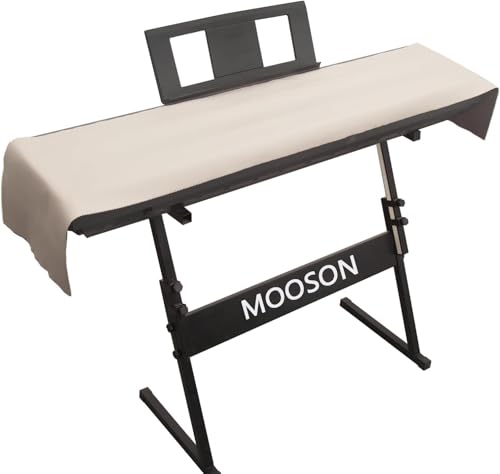 Mooson Tastatur-Piano-Abdeckung, Staubschutz, leicht, luxuriös, weiche und hochwertige Oberfläche, verdickende elektronische Orgelabdeckung, Tastatur-Update-Abdeckung (weiß) von mooson