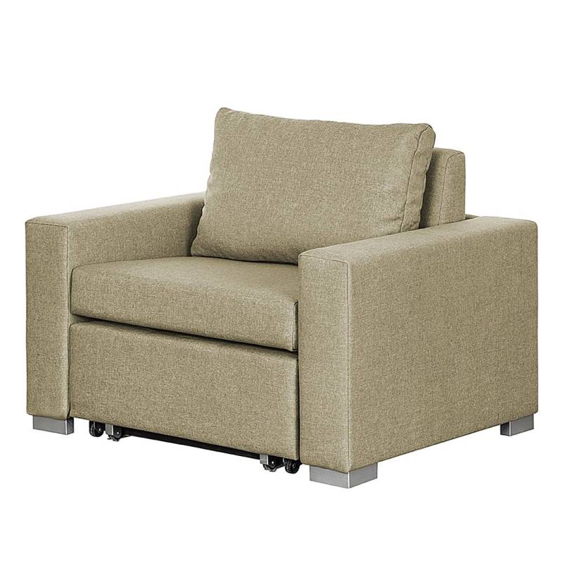 home24 Schlafsessel Basic Beige Stoff Doran 110 x 90 x 90cm von home24