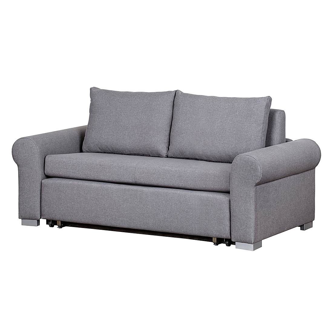 mooved Schlafsofa Latina II 2-Sitzer Grau Webstoff 205x90x90 cm (BxHxT) mit Schlaffunktion/Bettkasten Landhaus von Mørteens