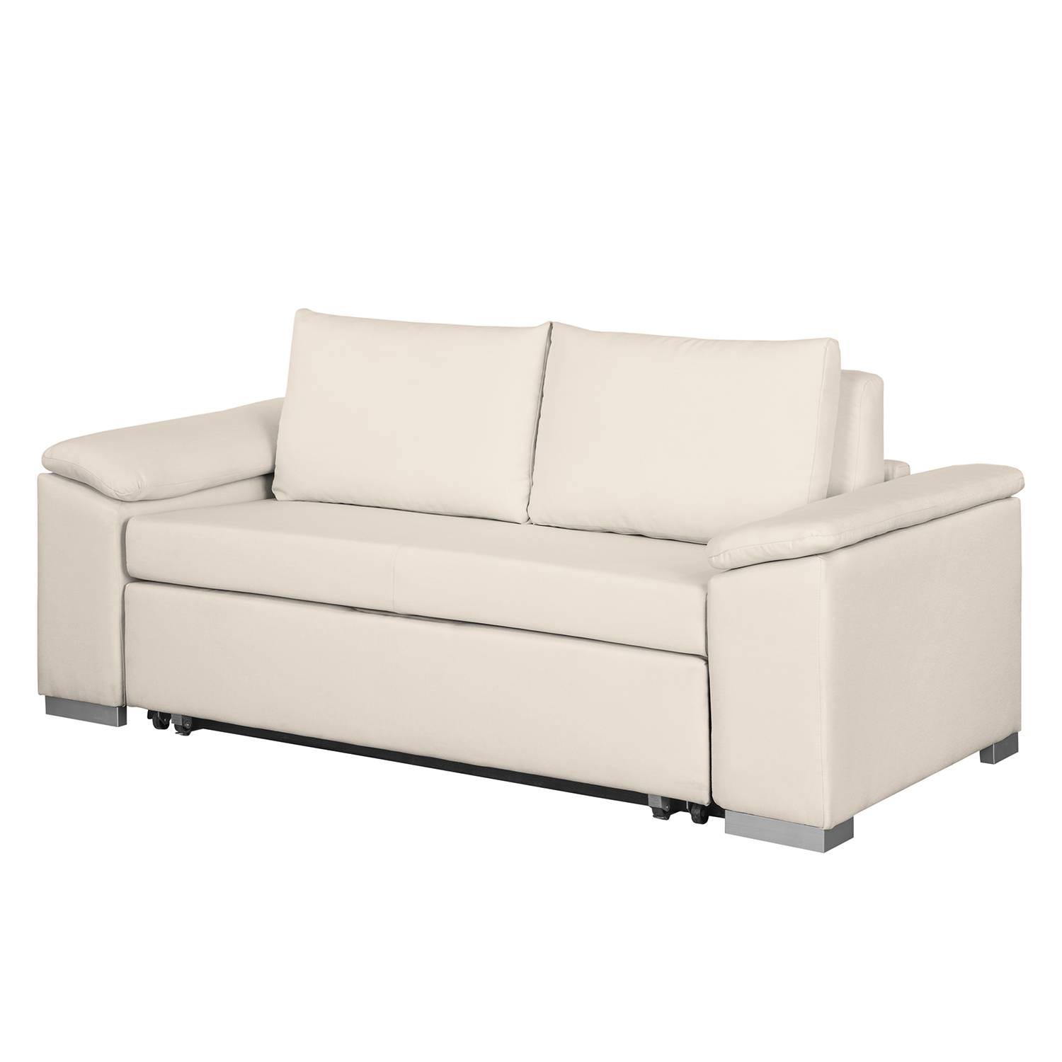 mooved Schlafsofa Latina IV Creme Webstoff 190x90x90 cm (BxHxT) mit Schlaffunktion/Bettkasten Modern von Mørteens