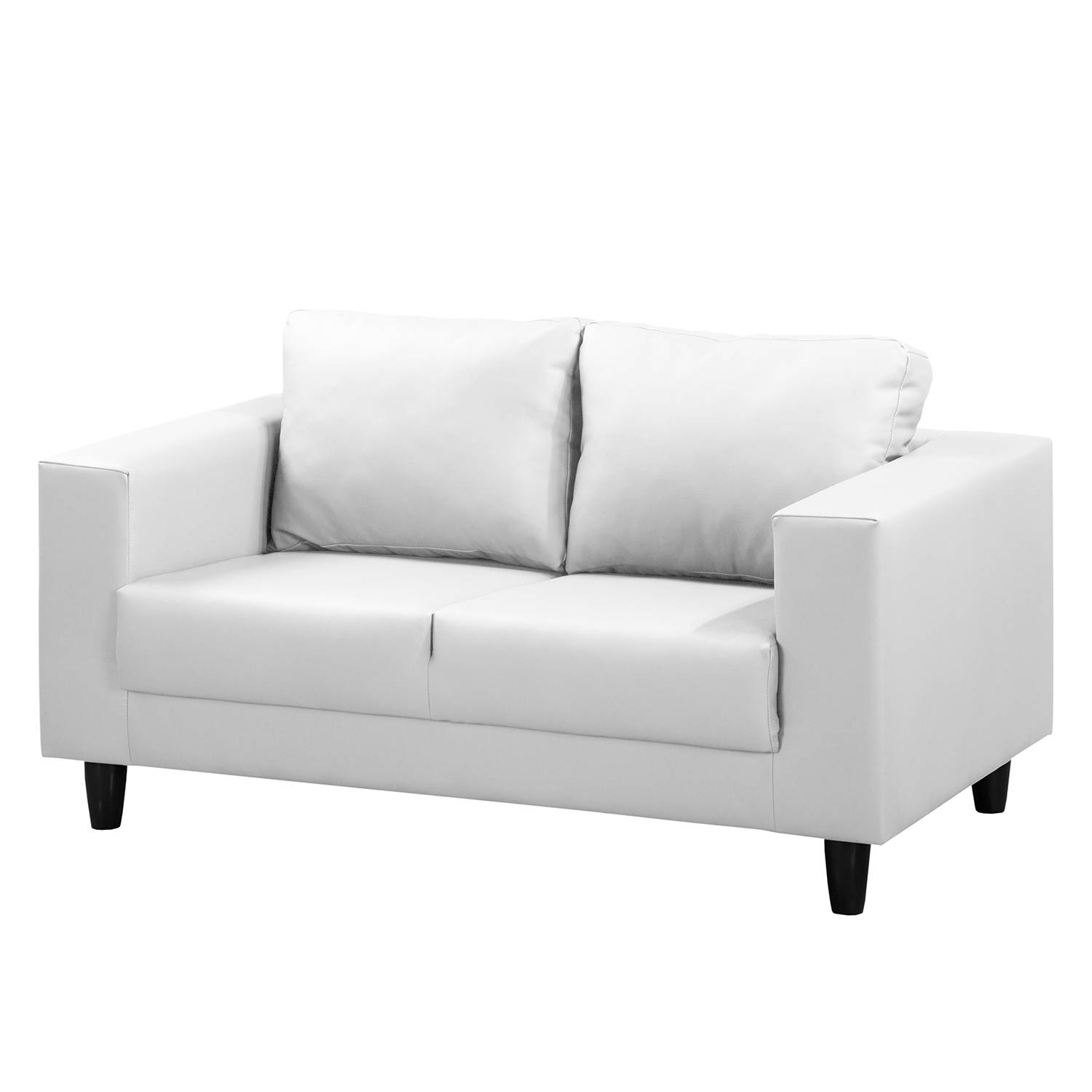 mooved Sofa Bexwell 2-Sitzer Weiß Kunstleder 140x78x75 cm von KiYDOO
