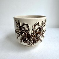 Vintage Übertopf Keramik Deco Helsingborg, Mid Century Blumentopf Rosa Ljung Schweden Vintage Übertopf Keramik Deco Helsingborg, Mid Century Blumentopf Rosa Ljung Schweden von moovi