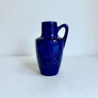 Vintage Vase Fat Lava Blau, Mid Century Scheurich 405-13, Wgp Keramik Vintage Vase Fat Lava Blau, Mid Century Scheurich 405-13, Wgp Keramik von moovi