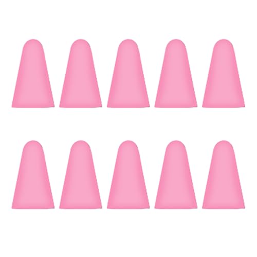 mophrati 10 Stück Spitzenkappen Professionelle Stylus Silikon Touchscreen Stiftspitzenhülle Abdeckung Geräuscharm Große Widerstandsspitzenhülse, Rosa von mophrati
