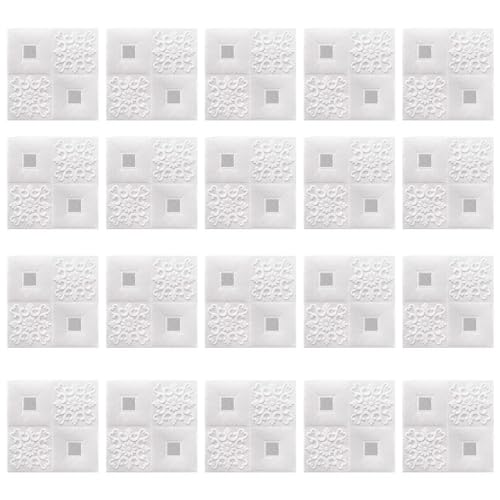 mophrati 20 stück Selbst Aufkleber Fliesen Wohn Schaum Wasserdichte Aufkleber Für Büro Schlafzimmer 20 stücke Fliesen Wand Weiche Schaum Panel, Typ+5 von mophrati