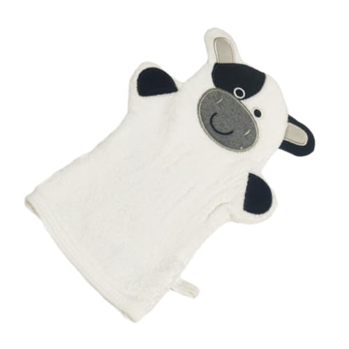 mophrati Baby Badehandschuhe Heimbedarf Baumwoll Reibtuch Badezimmer Accessoires Dusche Waschlappen Kinder Kleinkinder Kleinkinder, 10 Weiße Kuh von mophrati