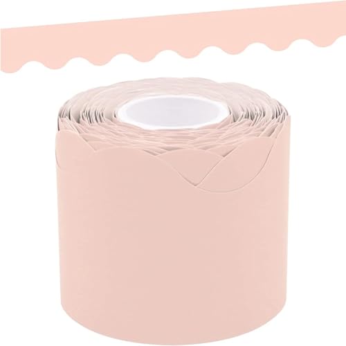 mophrati Bunte, gewellte Ränder für die Pinnwanddekoration, lebendige Wandverkleidung für das Klassenzimmerbüro, PVC Pinnwandrand, Rosa von mophrati