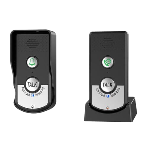 mophrati Direkte Intercom Einstellung mit drahtlosem Türklingel Anrufer ABS Zwei Wege Sprachintelligente Türklingel Intercom Türklingel, Schwarz mophrati Direkte Intercom Einstellung mit drahtlosem Türklingel Anrufer ABS Zwei Wege Sprachintelligente Türklingel Intercom Türklingel, Schwarz von mophrati