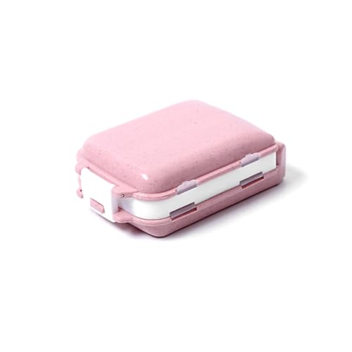 mophrati Pillendosenbehälter Faltbarer Tablet-Organizer mit Mehreren Gittern Staubdichter Innen- und Außenfachspender, Strohrosa mophrati Pillendosenbehälter Faltbarer Tablet-Organizer mit Mehreren Gittern Staubdichter Innen- und Außenfachspender, Strohrosa von mophrati