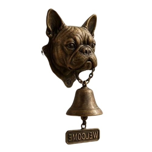 mophrati Retro Türklingel mit Tiermotiv, französische Bulldogge, Glocke, montiert, für Hunde, Willkommenstürklingel, charmante Dekoration, langlebige Liebhaber, Französische Bulldogge von mophrati