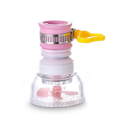 mophrati Wassersparender 360 Grad Waschbecken Wasserhahn Diffusor Hahn Belüfter Filter Sprüher Extender Küchenadapter Zubehör, Rosa, 3 Version von mophrati