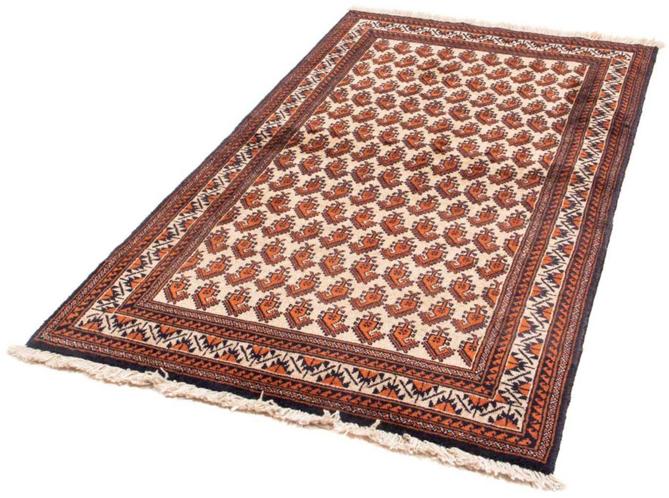 Hochflor-Läufer Belutsch Durchgemustert Beige 178 x 100 cm, morgenland, rechteckig, Höhe: 8 mm, Handgeknüpft von morgenland