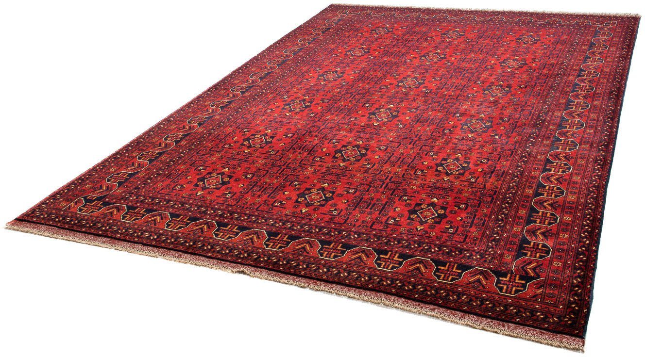 Orientteppich Afghan - Kunduz - 287 x 199 cm - dunkelrot, morgenland, rechteckig, Höhe: 7 mm, Wohnzimmer, Handgeknüpft, Einzelstück mit Zertifikat von morgenland