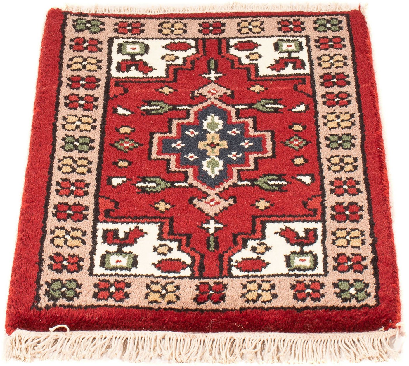 Orientteppich Orient - 60 x 40 cm - dunkelrot, morgenland, rechteckig, Höhe: 9 mm, Wohnzimmer, Handgeknüpft, Einzelstück mit Zertifikat von morgenland