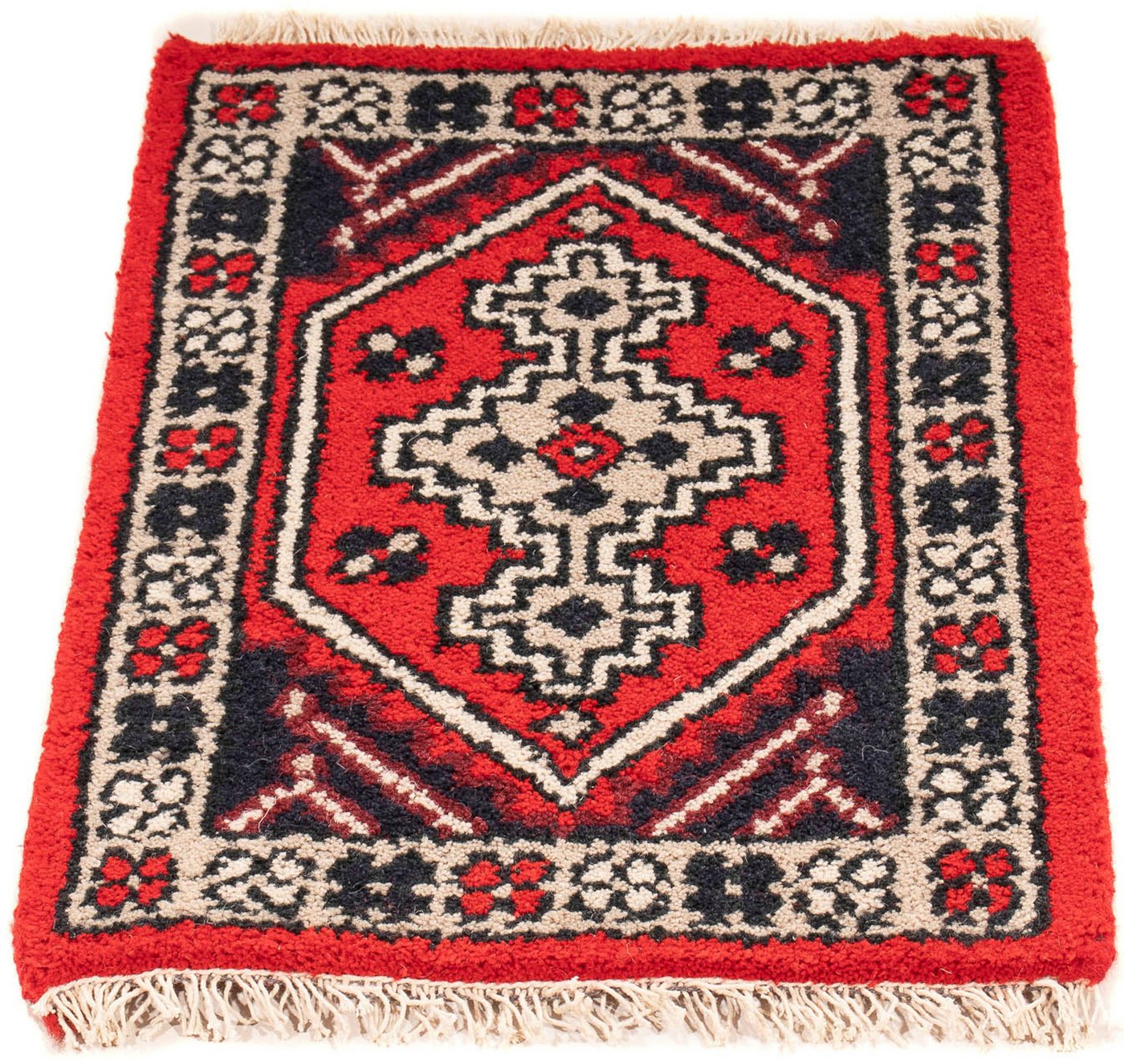 Orientteppich Orient - 60 x 40 cm - dunkelrot, morgenland, rechteckig, Höhe: 9 mm, Wohnzimmer, Handgeknüpft, Einzelstück mit Zertifikat von morgenland