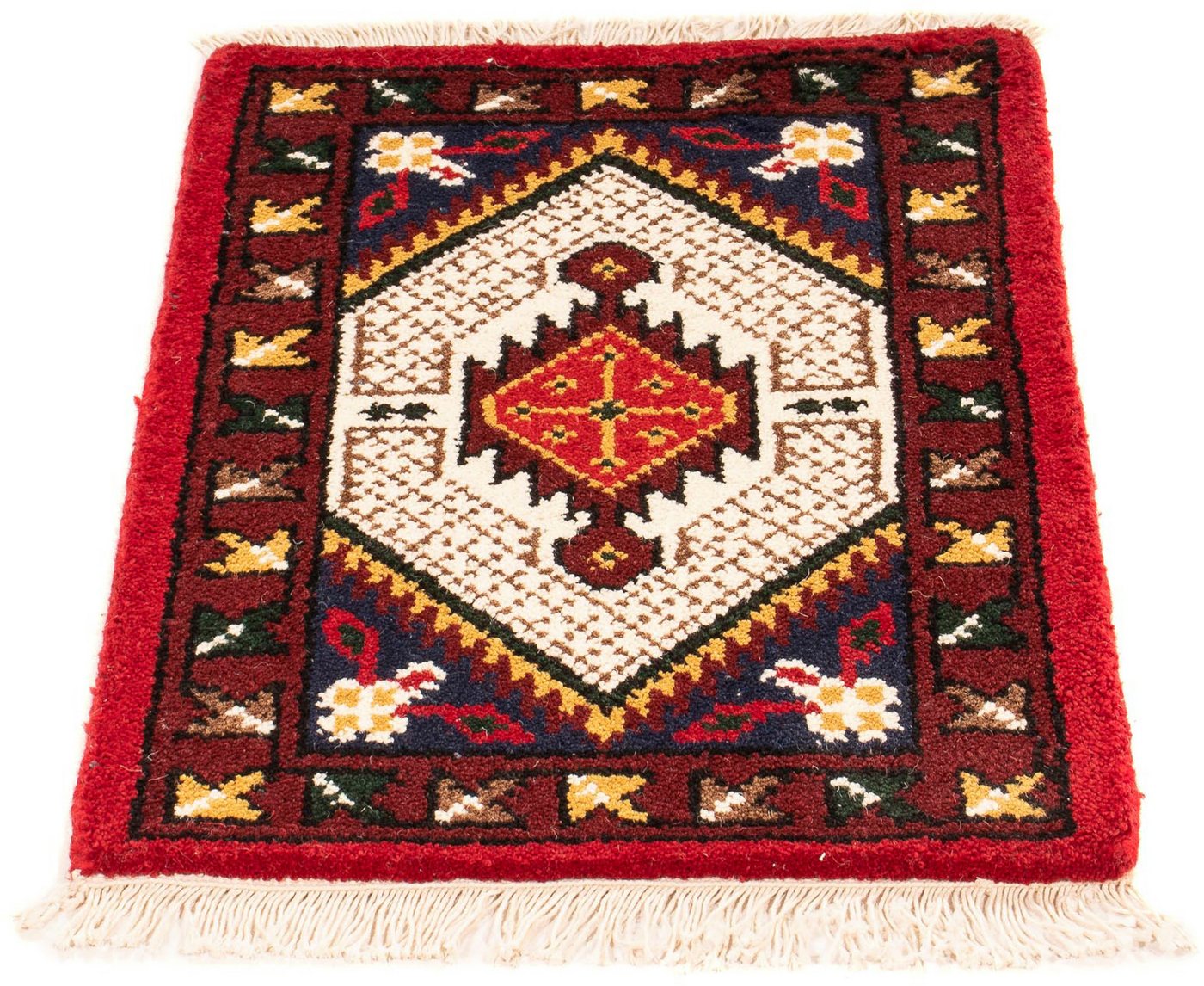 Orientteppich Orient - 60 x 40 cm - dunkelrot, morgenland, rechteckig, Höhe: 9 mm, Wohnzimmer, Handgeknüpft, Einzelstück mit Zertifikat von morgenland