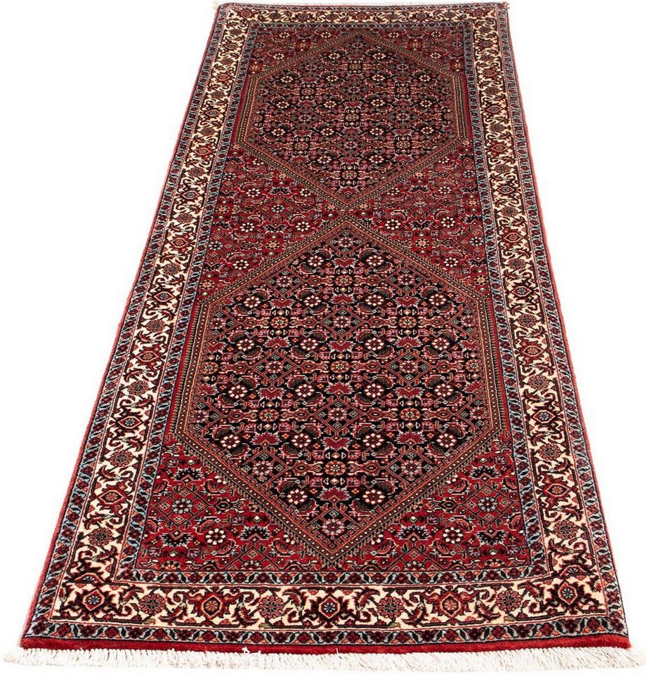 Orientteppich Perser - Bidjar - 211 x 71 cm - dunkelrot, morgenland, rechteckig, Höhe: 15 mm, Wohnzimmer, Handgeknüpft, Einzelstück mit Zertifikat von morgenland