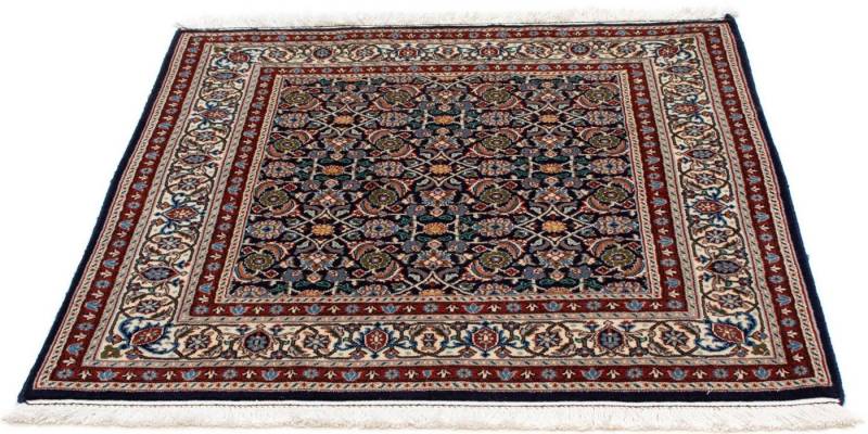 Orientteppich Perser - Classic quadratisch - 104 x 103 cm - dunkelblau, morgenland, quadratisch, Höhe: 10 mm, Wohnzimmer, Handgeknüpft, Einzelstück mit Zertifikat von morgenland