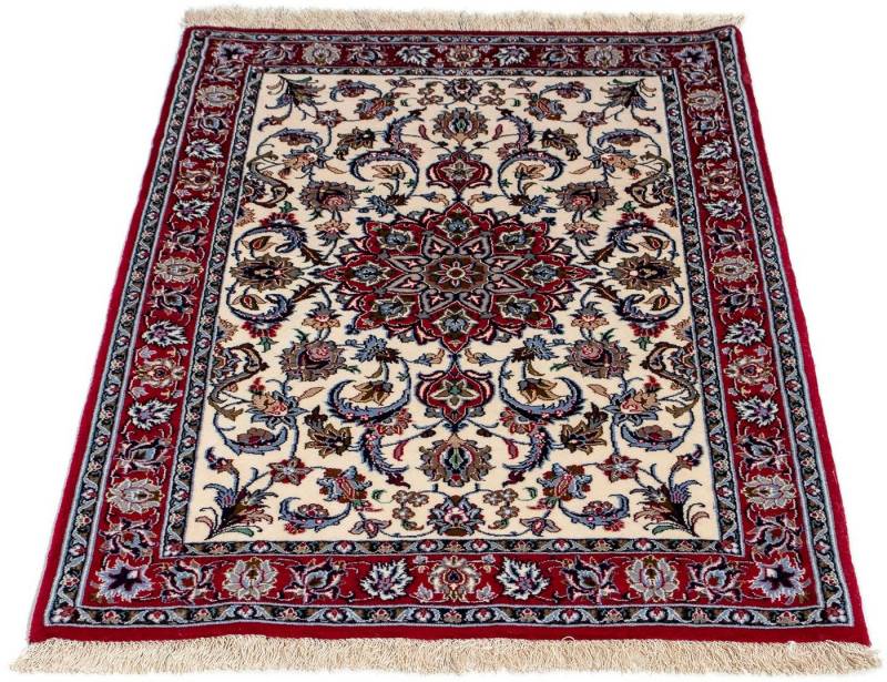 Orientteppich Perser - Isfahan - Premium - 102 x 70 cm - dunkelrot, morgenland, rechteckig, Höhe: 6 mm, Wohnzimmer, Handgeknüpft, Einzelstück mit Zertifikat von morgenland