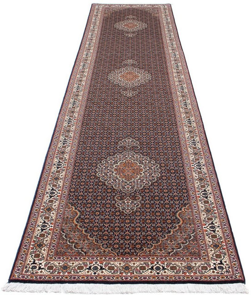 Orientteppich Perser - Täbriz - 397 x 81 cm - mehrfarbig, morgenland, rechteckig, Höhe: 10 mm, Wohnzimmer, Handgeknüpft, Einzelstück mit Zertifikat von morgenland