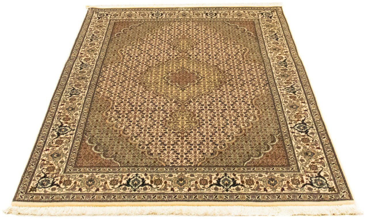 Orientteppich Perser - Täbriz - Royal - 156 x 104 cm - hellbraun, morgenland, rechteckig, Höhe: 7 mm, Wohnzimmer, Handgeknüpft, Einzelstück mit Zertifikat von morgenland