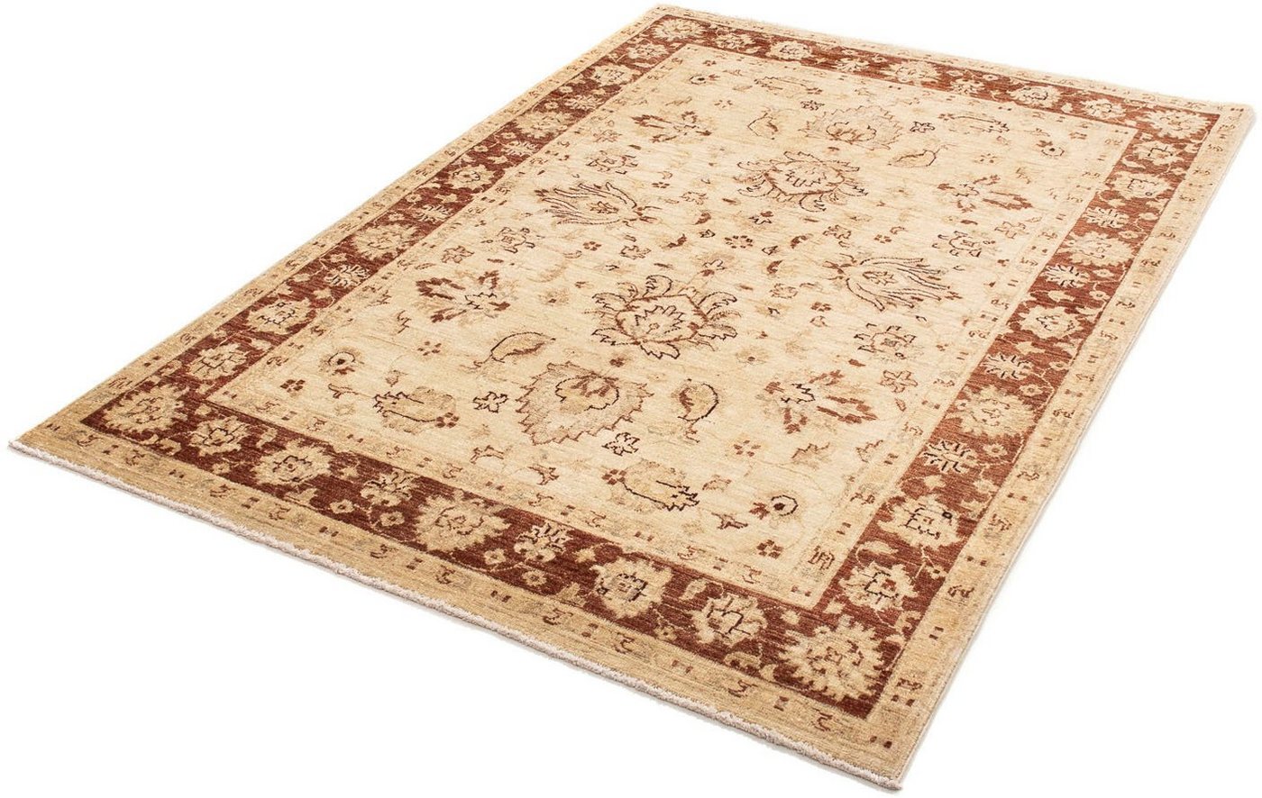 Orientteppich Ziegler - 180 x 124 cm - beige, morgenland, rechteckig, Höhe: 6 mm, Wohnzimmer, Handgeknüpft, Einzelstück mit Zertifikat von morgenland