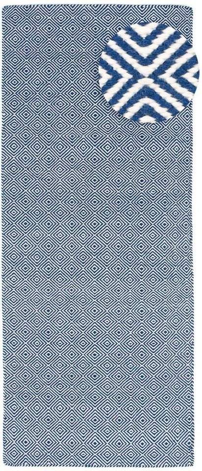 morgenland Outdoorteppich Läufer In- & Outdoor - Alef - türkis, rechteckig, Höhe: 6 mm, In und Outdoor geeignet von morgenland