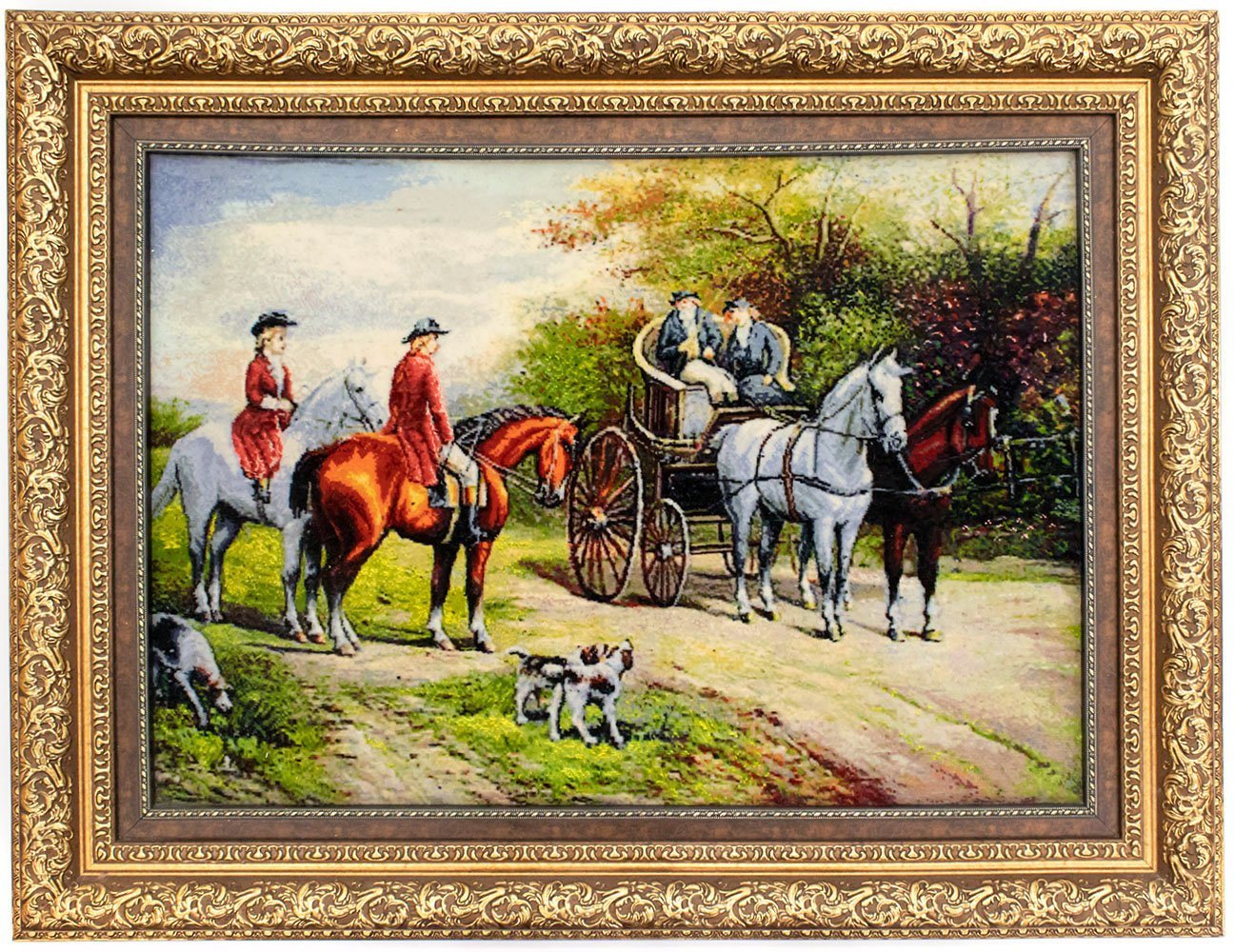 Wandteppich Bild-Teppich Figurativ 98 x 78 cm, morgenland, rechteckig, Höhe: 0,7 mm, Unikat mit Zertifikat von morgenland