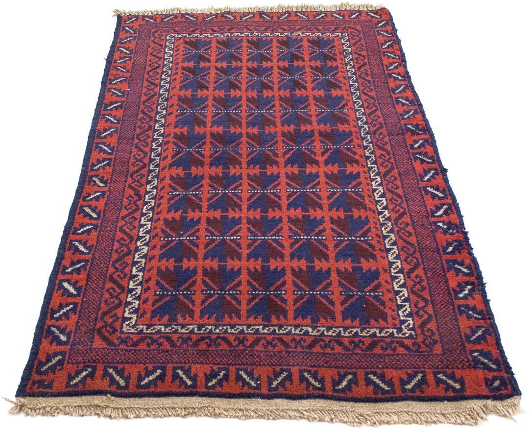 Wollteppich Belutsch Teppich handgeknüpft blau, morgenland, rechteckig, Höhe: 11 mm, handgeknüpft von morgenland