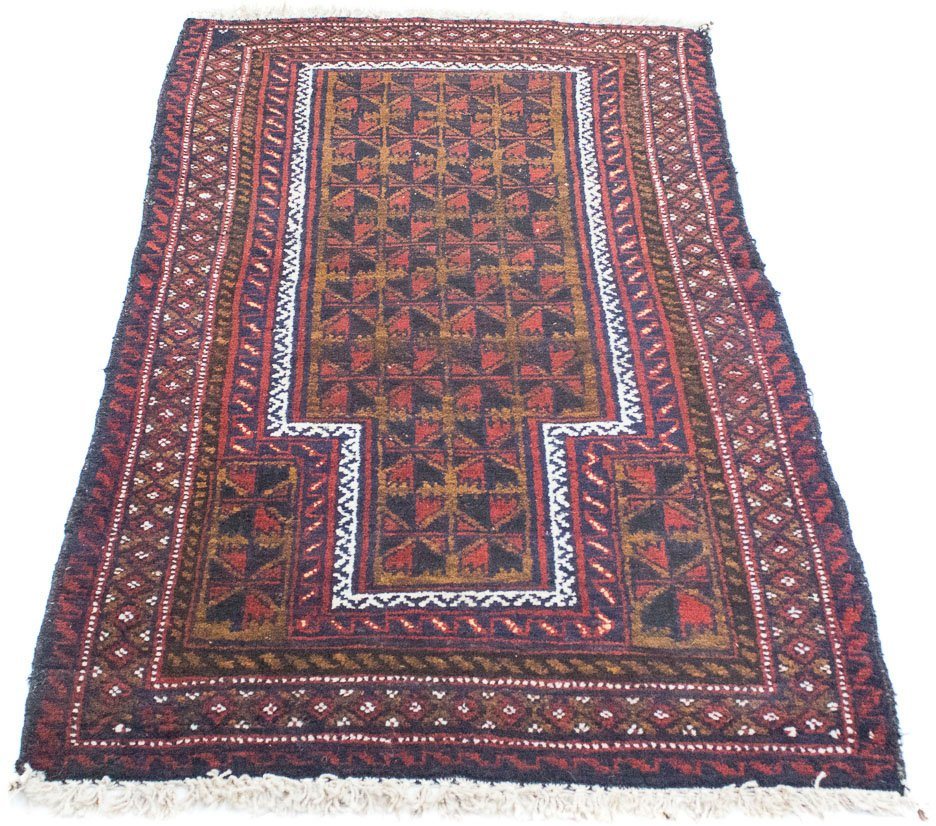 Wollteppich Belutsch Teppich handgeknüpft braun, morgenland, rechteckig, Höhe: 10 mm, handgeknüpft von morgenland
